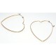 14K Gold Bonded Heart Hoop Earrings